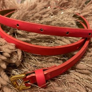 J Crew Neon Pink Thin Strap Belt